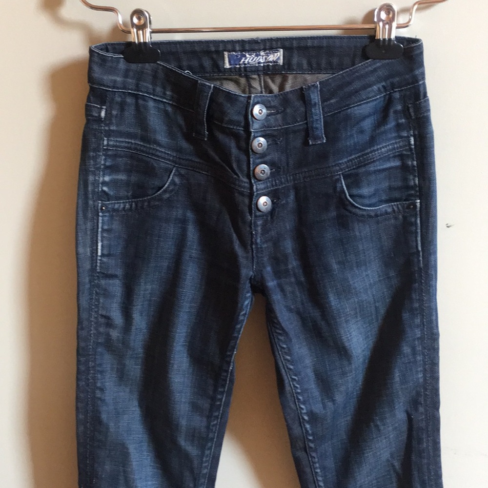 Hudson Button Up Front High Rise Skinny Jeans!!